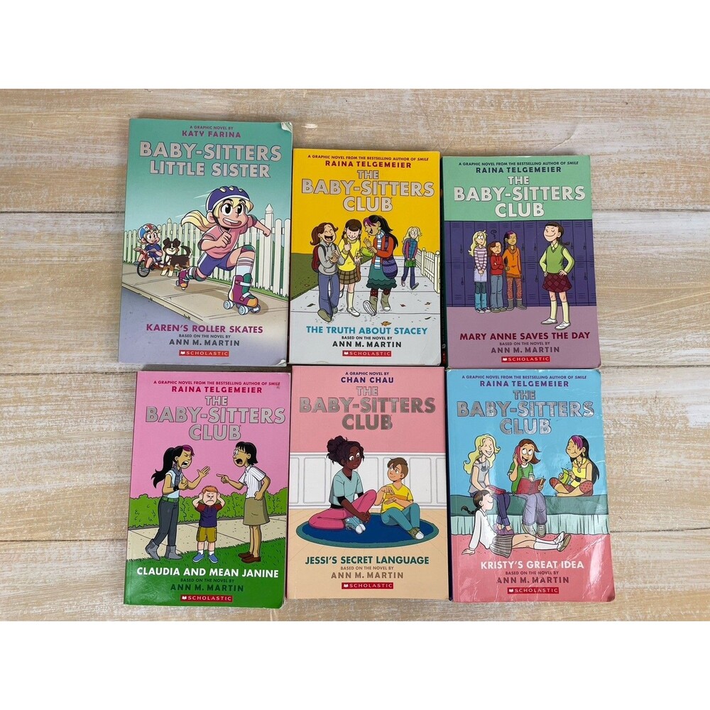 The Baby-Sitters / Little Sister Club Graphic Novel Book Lot  Of 6 Paperback